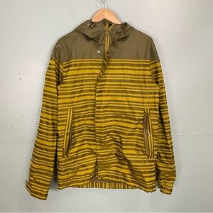 Holden Striped Ski Jacket Yellow Medium